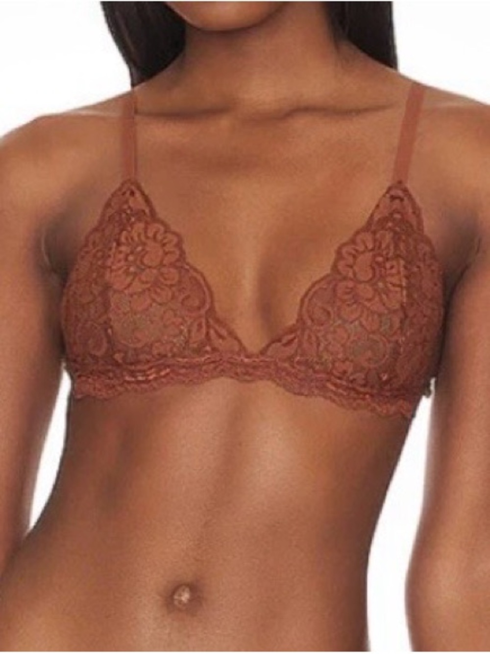 NWT HAH x Free people Chi bralittle milk chocolate boho festive bralette size S